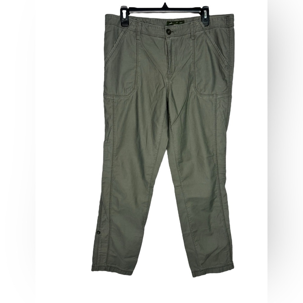 Columbia Women’s Outdoor Hiking Roll Up Straight Leg Green Pants Size 10